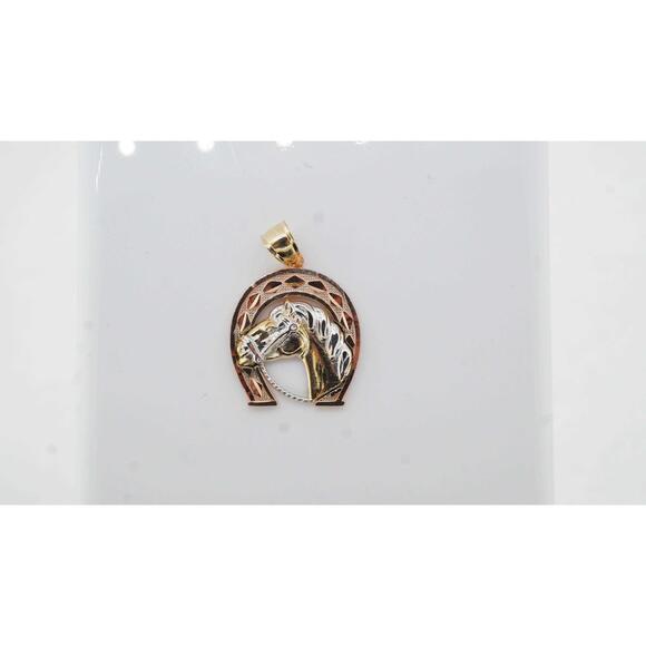 Estate Sale 14k Multi-Tone Gold Pendant - Vintage Style - Appraised $800